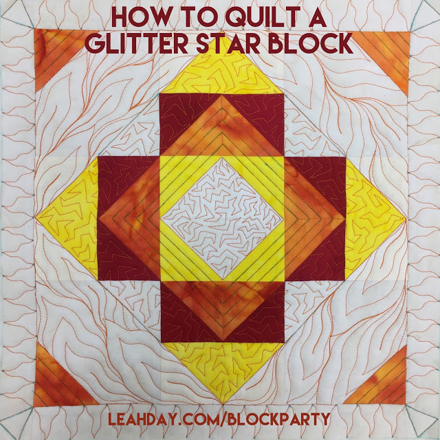 Glitter Star Block quilting tutorial